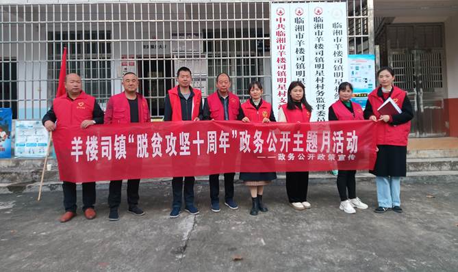 羊楼司镇开展岳阳市“脱贫攻坚十周年”政务公开主题月活动